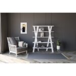 Βιβλιοθήκη Conde άσπρο μελαμίνη 120x25x150εκ ed11003