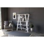 Βιβλιοθήκη Conde άσπρο μελαμίνη 120x25x150εκ ed11003 - Image 5