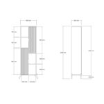 Βιβλιοθήκη Sorrento Sapphire δρυς ανθρακί μελαμίνη 48 2x30x160εκ ed11004 - Image 2