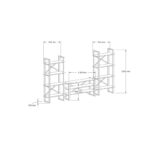 Έπιπλο τηλεόρασης Esotico μέταλλο μελαμίνη 120x32x58 5cm ed11015 - Image 2