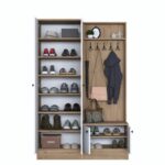 Έπιπλο εισόδου Fino καρυδί άσπρο μελαμίνη 119 6x37 5x182 8εκ ed11021 - Image 4