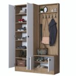 Έπιπλο εισόδου Fino καρυδί άσπρο μελαμίνη 119 6x37 5x182 8εκ ed11021 - Image 3