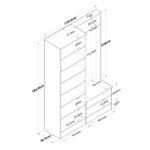 Έπιπλο εισόδου Fino καρυδί άσπρο μελαμίνη 119 6x37 5x182 8εκ ed11021 - Image 2