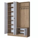 Έπιπλο εισόδου Fino καρυδί άσπρο μελαμίνη 119 6x37 5x182 8εκ ed11021 - Image 5