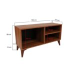 Έπιπλο tv Vent καρυδί χρώμα μελαμίνη 100x35x54cm ed1102 - Image 2