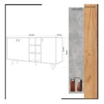 Μπουφέ Leija 140x40x89cm μελαμίνη ed1115 - Image 2