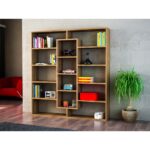 Βιβλιοθήκη Ample καρυδί μελαμίνη 125x22x135 7εκ ed1116