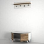 Έπιπλο εισόδου Lores άσπρο καρυδί μελαμίνη 80x14 5x29 5εκ ed1117 - Image 4