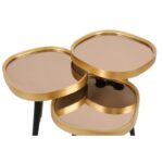 Βοηθητικά τραπεζάκια Bella μαύρο χρυσό χρώμα μελαμίνη 42x47xH40 5cm ed1133 - Image 4