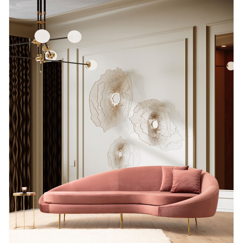 1136_0-800x800 Uscire τριθέσιος καναπές Ύφασμα ροζ 255x120x85cm ed1136 - Image 1