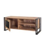 Έπιπλο τηλεόρασης COSMO Atlantic Pine μαύρο μελαμίνη 130x45x50cm ed1138 - Image 3