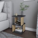 Κομοδίνο Carter ανθρακί Oak 29 6x29 6x49 6cm ed11536 - Image 5