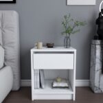 Κομοδίνο Unire λευκή μελαμίνη 44 6x35 9x52 8cm  ed11567