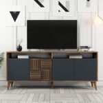 Μπουφέ Pavia καρυδί ανθρακί χρώμα μελαμίνη 180x35x78 6cm ed115 - Image 4