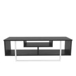 Βάση τηλεόρασης Asal 120 Black White 120x35 2x40 2cm ed11619 - Image 3