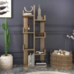 Βιβλιοθήκη Luisa δρυς μελαμίνη 50x22x173εκ ed11627