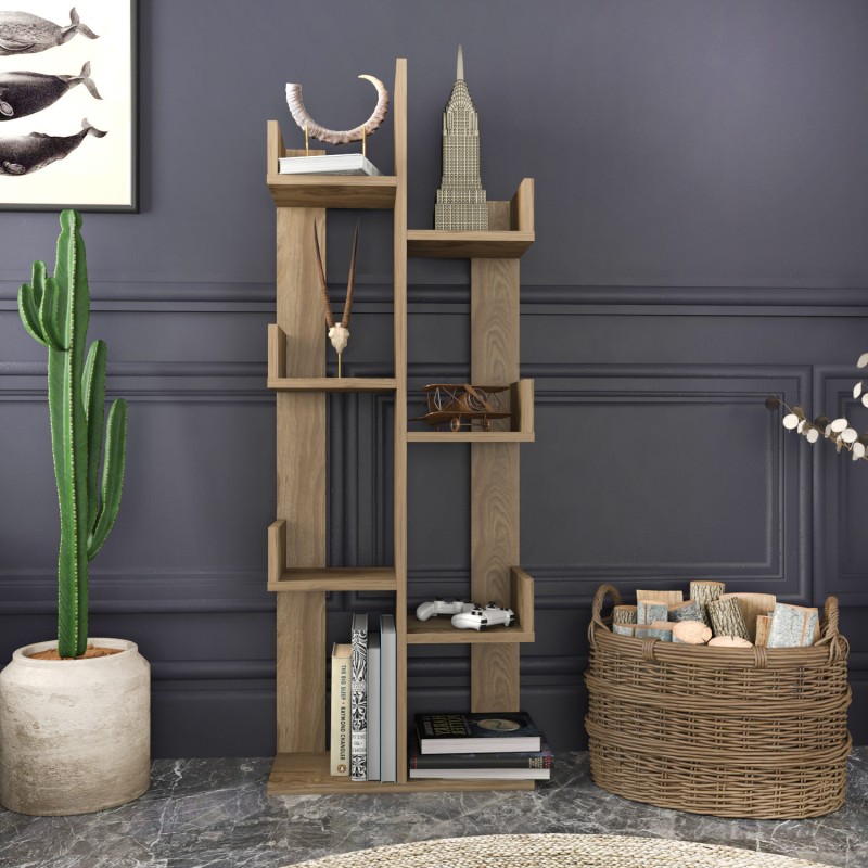 11627_0-800x800 Βιβλιοθήκη Luisa δρυς μελαμίνη 50x22x173εκ ed11627 - Image 1