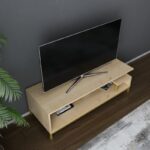 Έπιπλο tv Pritto χρυσό oak 120x44 6x37 6cm ed11636 - Image 4