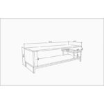 Έπιπλο tv Pritto χρυσό oak 120x44 6x37 6cm ed11636 - Image 2