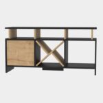 Βάση τηλεόρασης Auburn Anthracite Oak 120x29 9x60 6cm ed11641 - Image 4