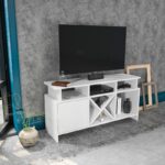 Βάση τηλεόρασης Auburn White 120x29 9x60 6cm ed11648 - Image 5