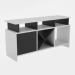 Βάση τηλεόρασης Auburn White Anthracite 120x29 9x60 6cm ed11649 - Image 3