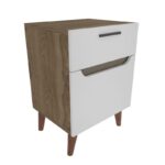 Κομοδίνο Leo λευκό Oak 45x36 3x63cm ed11657 - Image 4