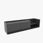 Έπιπλο τηλεόρασης Lara ανθρακί 160x35x36 8cm ed11668 - Image 3