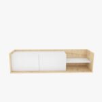 Έπιπλο τηλεόρασης Lara oak λευκό 160x35x36 8cm ed11673 - Image 4