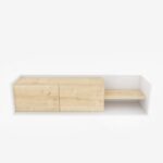 Έπιπλο τηλεόρασης Kroto λευκό oak 160x35x36 8cm ed11679 - Image 4