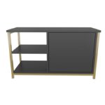 Έπιπλο τηλεόρασης Musketo χρυσό ανθρακί 89 6x35 3x50 8cm ed11685 - Image 3