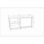 Έπιπλο τηλεόρασης Musketo χρυσό ανθρακί 89 6x35 3x50 8cm ed11685 - Image 2