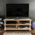 Έπιπλο τηλεόρασης Pueblo άσπρο oak 120x44 6x47 4cm ed11702