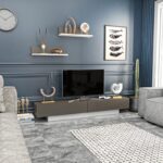 Έπιπλο τηλεόρασης Lusi λευκό καφέ 180x31x40cm ed11703 - Image 5