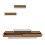 Έπιπλο τηλεόρασης Lusi λευκό 180x31x40cm ed11704 - Image 4