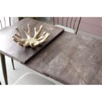 Τραπέζι Oreo επεκτεινόμενο mink χρώμα μέταλλο μοριοσανίδα 120 150x70x75cm ed1170 - Image 5