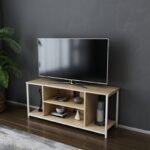 Έπιπλο tv Arina λευκό oak 120x35x50 8cm ed11728 - Image 5