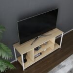 Έπιπλο tv Arina λευκό oak 120x35x50 8cm ed11728 - Image 4