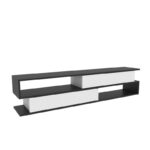 Έπιπλο τηλεόρασης Corso ανθρακί λευκό 160x35 3x38 6cm ed11729 - Image 3
