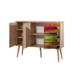 Μπουφέ Mente 2 SONOMA OAK ΜΕΛΑΜΙΝΗ 120x36xH90cm ed1172 - Image 3