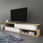 Έπιπλο τηλεόρασης Corso oak λευκό 160x35 3x38 6cm ed11732 - Image 5