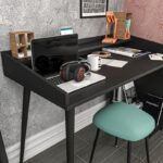 Γραφείο Volte μελαμίνη μαύρο χρώμα 121 8x59x88 3cm ed11740 - Image 4