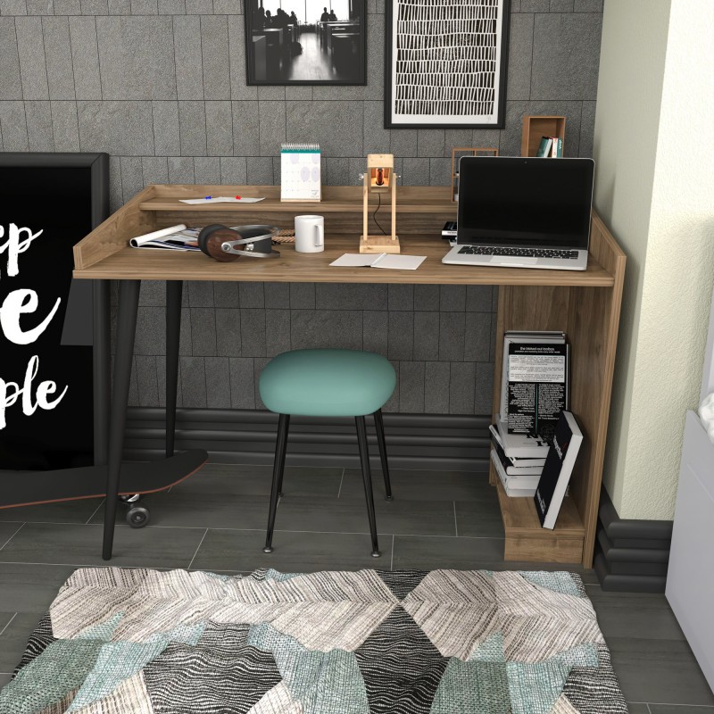 11741_0-800x800 Γραφείο Volte μελαμίνη καρυδί χρώμα 121 8x59x88 3cm ed11741 - Image 1