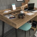 Γραφείο Volte μελαμίνη καρυδί χρώμα 121 8x59x88 3cm ed11741 - Image 3