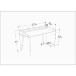 Γραφείο Volte μελαμίνη καρυδί χρώμα 121 8x59x88 3cm ed11741 - Image 2