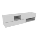 Έπιπλο τηλεόρασης Luso λευκό 160x37 7x40cm ed11778 - Image 4