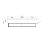 Έπιπλο τηλεόρασης Milo 180x40x50cm μελαμίνη ed117 - Image 2