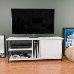 Έπιπλο tv Nuvola μαύρο λευκό 120x35 3x50 8cm ed11804