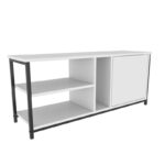 Έπιπλο tv Nuvola μαύρο λευκό 120x35 3x50 8cm ed11804 - Image 3