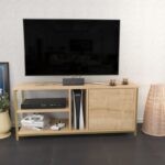 Έπιπλο tv Nuvola χρυσό Oak 120x35 3x50 8cm ed11807